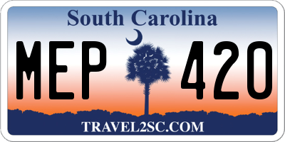 SC license plate MEP420