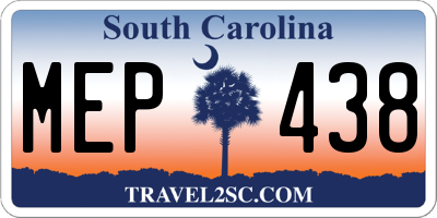 SC license plate MEP438