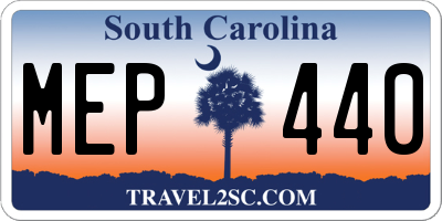 SC license plate MEP440