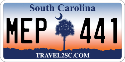 SC license plate MEP441