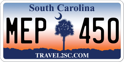 SC license plate MEP450
