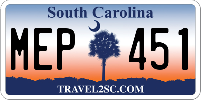 SC license plate MEP451