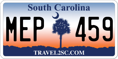 SC license plate MEP459