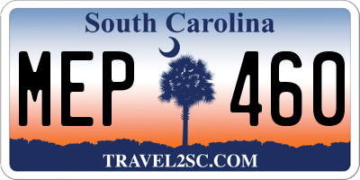 SC license plate MEP460