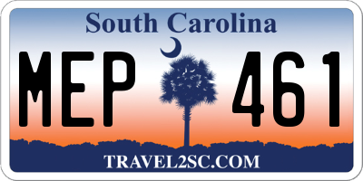 SC license plate MEP461
