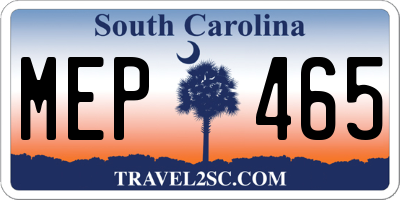 SC license plate MEP465
