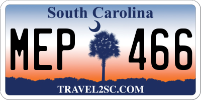 SC license plate MEP466