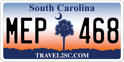 SC license plate MEP468