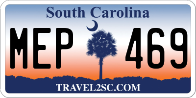 SC license plate MEP469