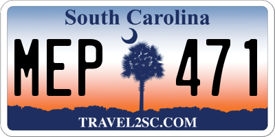 SC license plate MEP471