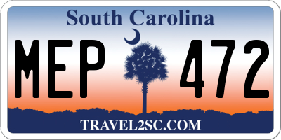 SC license plate MEP472