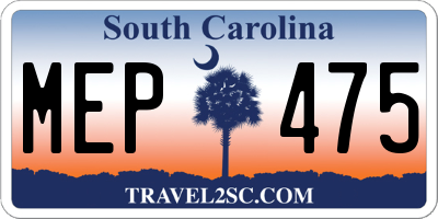 SC license plate MEP475