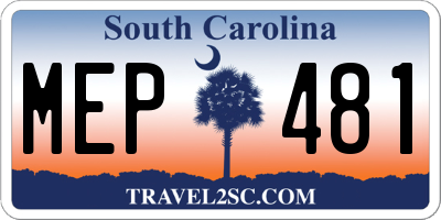 SC license plate MEP481