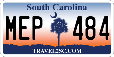 SC license plate MEP484
