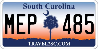 SC license plate MEP485