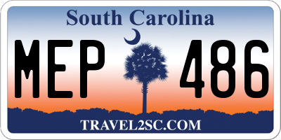 SC license plate MEP486