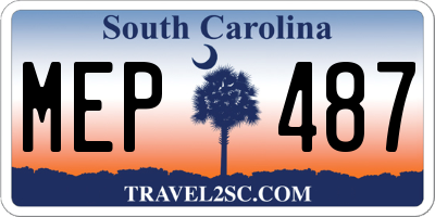 SC license plate MEP487