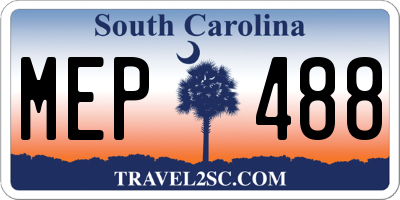 SC license plate MEP488