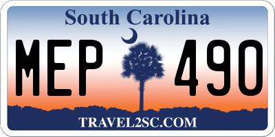 SC license plate MEP490