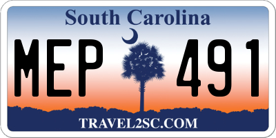SC license plate MEP491