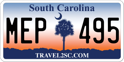SC license plate MEP495