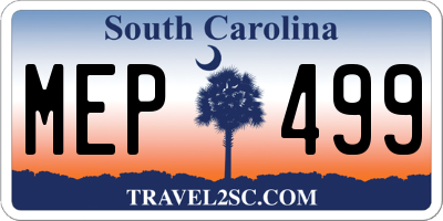 SC license plate MEP499