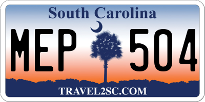 SC license plate MEP504
