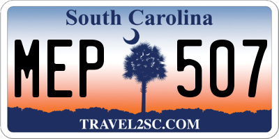 SC license plate MEP507