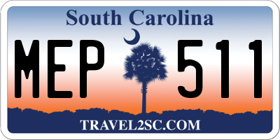 SC license plate MEP511