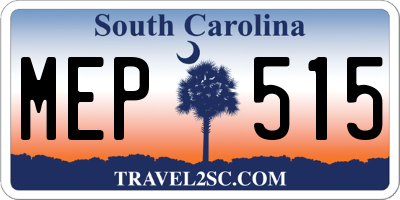 SC license plate MEP515