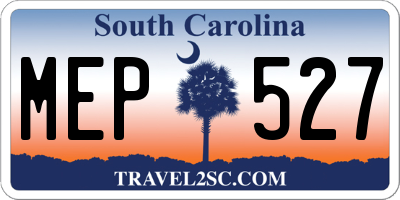 SC license plate MEP527