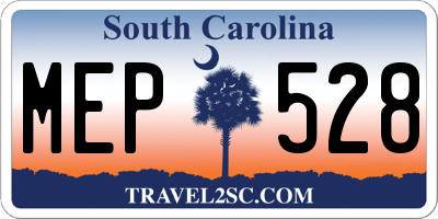 SC license plate MEP528