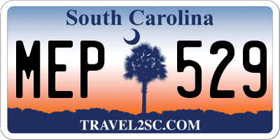 SC license plate MEP529