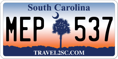 SC license plate MEP537