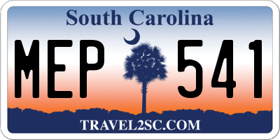 SC license plate MEP541
