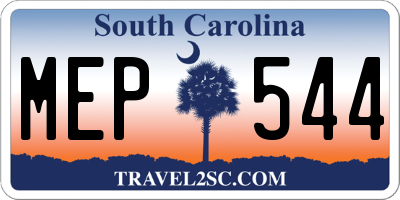 SC license plate MEP544