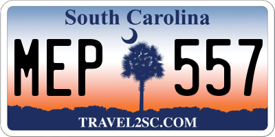 SC license plate MEP557