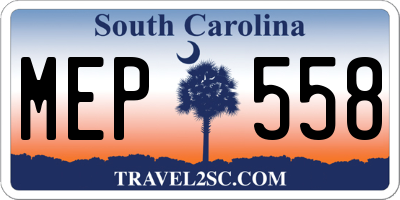 SC license plate MEP558