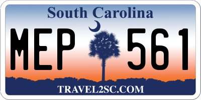 SC license plate MEP561