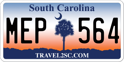 SC license plate MEP564