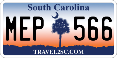 SC license plate MEP566