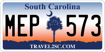 SC license plate MEP573