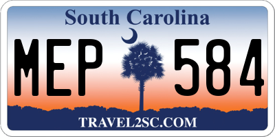 SC license plate MEP584