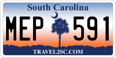 SC license plate MEP591