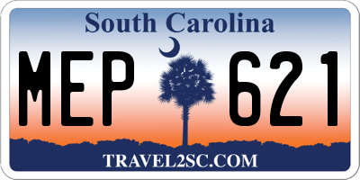 SC license plate MEP621