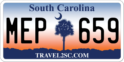 SC license plate MEP659