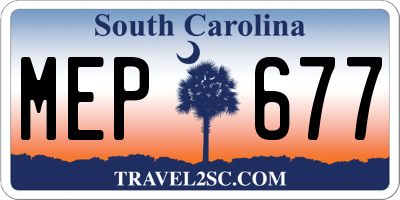 SC license plate MEP677