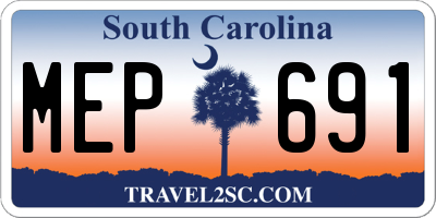 SC license plate MEP691