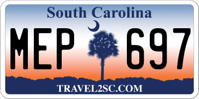 SC license plate MEP697