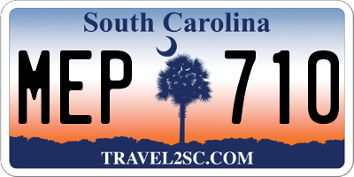 SC license plate MEP710